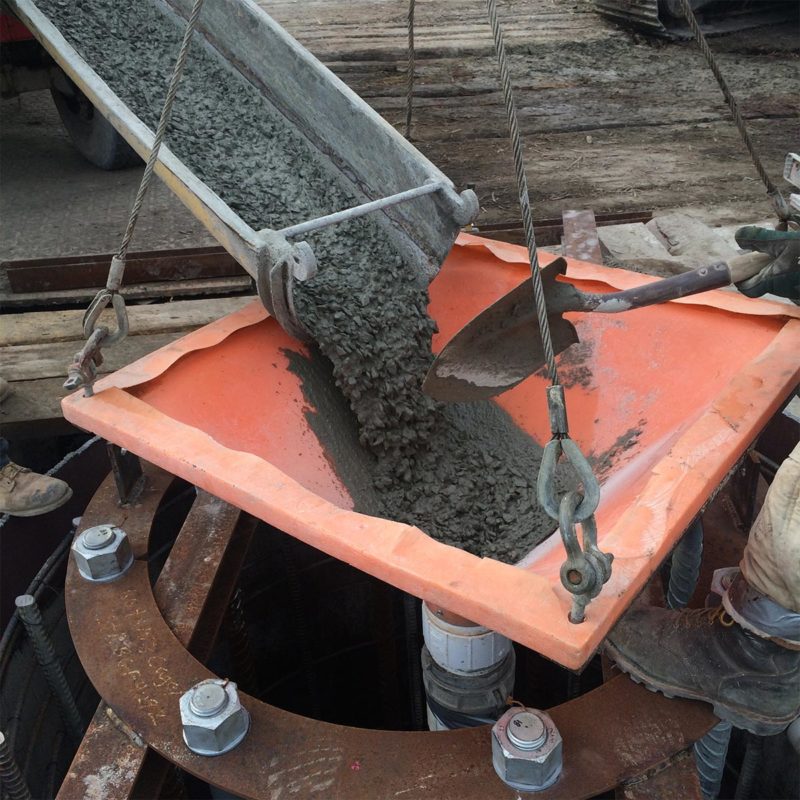 Concrete Tremie Pour for Drilled Shaft